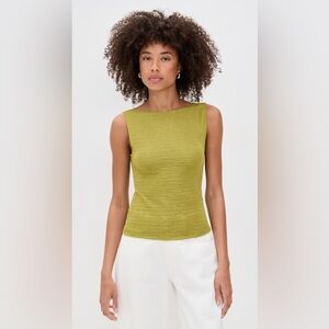 Reformation Olive Green Ribbed Tank Top